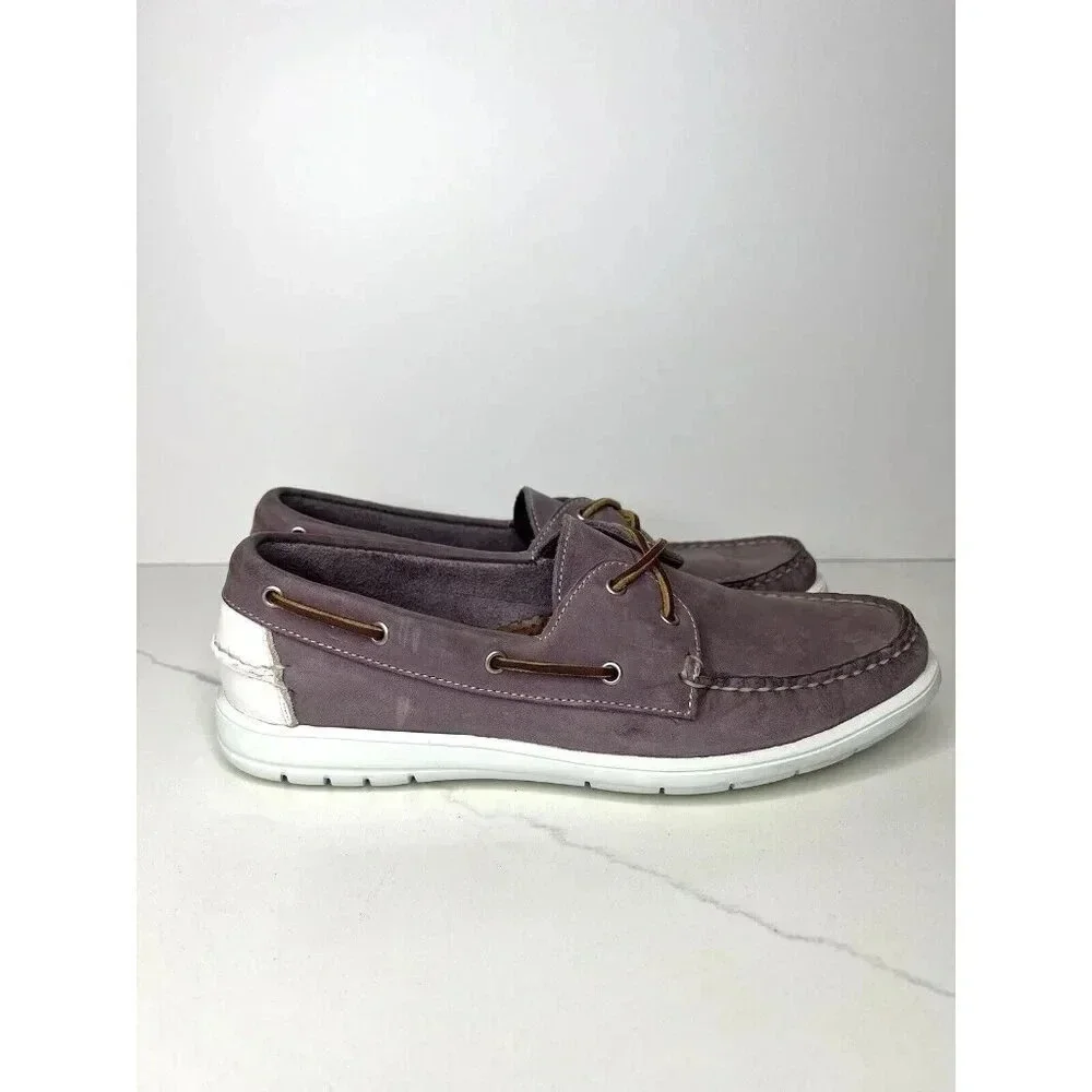 Allen Edmonds AE Lake Mendota Boat Shoes Plum Size 9 E Loafers Comfy